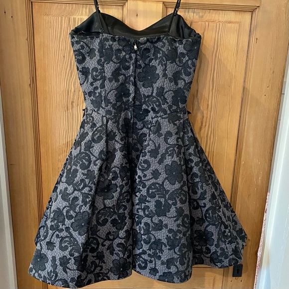 Betsy Johnson Full Skirted Brocade Strapless Mini Gown Gothic Witchy Victorian - Picture 12 of 14